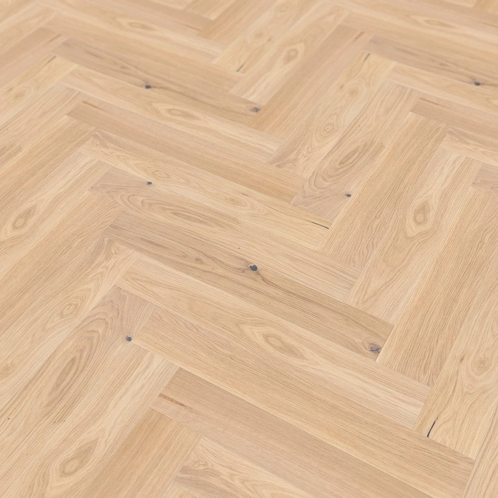 Liberty Floors Bianco Oak - Manor Herringbone Parquet 14mm Engineered Real Wood Flooring (249871) 4 Liberty Floors Bianco Oak - Manor Herringbone Parquet 14mm Engineered Real Wood Flooring (249871) - Image 2