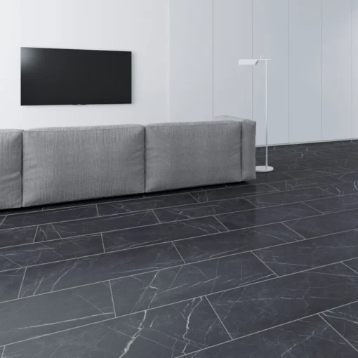 FAUS Black Marble - Industry Tile 8mm Laminate Flooring (217071) -Cheap Plankora Store black marble industry tile 8mm laminate flooring 217071 p84220 187622 image