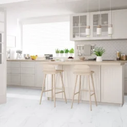 Liberty Floors Carrara Marble - Lustre SPC 6mm Rigid Core Vinyl Flooring (249746)