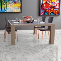 Liberty Floors Carrara Marble - Lustre Stone 8mm High Gloss Laminate Flooring (223773) -Cheap Plankora Store carrara marble lustre stone 8mm high gloss laminate flooring 223773 p90003 207837 image