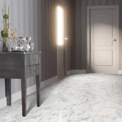 Liberty Floors Carrara Marble - Lustre Stone 8mm High Gloss Laminate Flooring (223773) -Cheap Plankora Store carrara marble lustre stone 8mm high gloss laminate flooring 223773 p90003 207842 image