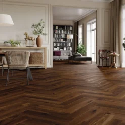 Liberty Floors Chestnut Oak - Manor Herringbone Parquet 14mm Engineered Real Wood Flooring (284294)