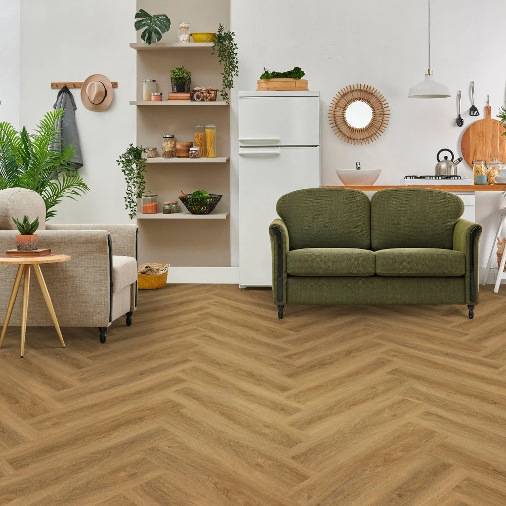 Liberty Floors Cottage Oak - Lifestyle SPC Herringbone 5.5mm Rigid Core Vinyl Flooring (307816) 4 Liberty Floors Cottage Oak - Lifestyle SPC Herringbone 5.5mm Rigid Core Vinyl Flooring (307816) - Image 2