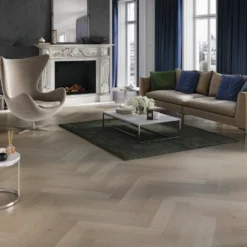 Liberty Floors Grey Mist Oak - Manor Herringbone Parquet 14mm Engineered Real Wood Flooring (249870) -Cheap Plankora Store grey mist oak manor herringbone parquet 14mm engineered real wood flooring 249870 p108537 235981 image