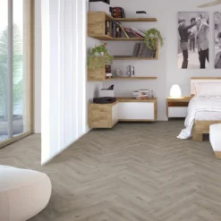 Liberty Floors Grey Oak - Herringbone SPC 5.5mm Rigid Core Vinyl Flooring (219442) -Cheap Plankora Store grey oak herringbone spc 5 5mm rigid core vinyl flooring 219442 p85858 208717 image
