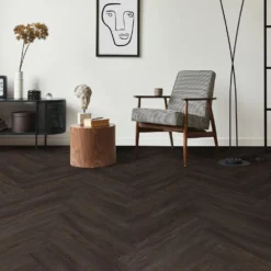 Liberty Floors Mountain Grey - Lifestyle SPC Herringbone 5.5mm Rigid Core Vinyl Flooring (275826)