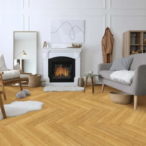 Liberty Floors Natural Bamboo - Herringbone Parquet 10mm Solid Real Wood Flooring (249973) -Cheap Plankora Store natural bamboo herringbone parquet 10mm solid real wood flooring 249973 p108631 236309 image