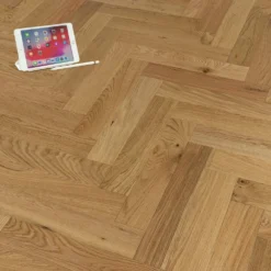 Liberty Floors Natural Oak Smoked - Herringbone Parquet 14mm Engineered Real Wood Flooring (219385) -Cheap Plankora Store natural oak smoked herringbone parquet 14mm engineered real wood flooring 219385 p85833 201390 image