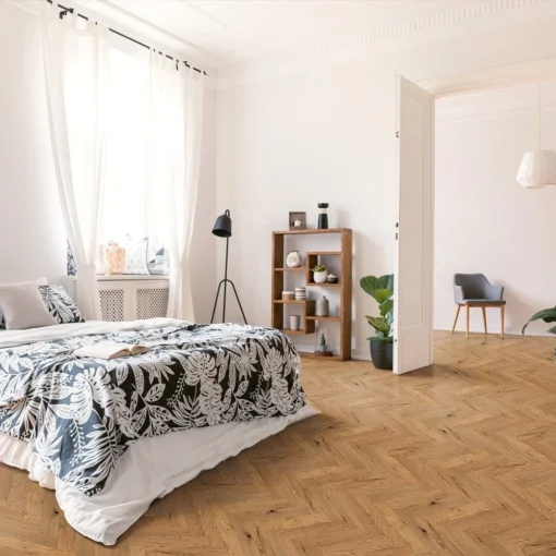 Liberty Floors Natural Oak Smoked - Herringbone Parquet 14mm Engineered Real Wood Flooring (219385) -Cheap Plankora Store natural oak smoked herringbone parquet 14mm engineered real wood flooring 219385 p85833 207211 image
