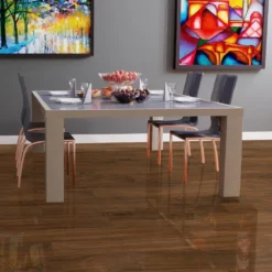 Liberty Floors Walnut - Lustre 8mm High Gloss Laminate Flooring (217785) -Cheap Plankora Store walnut lustre 8mm high gloss laminate flooring 217785 p84867 191377 image