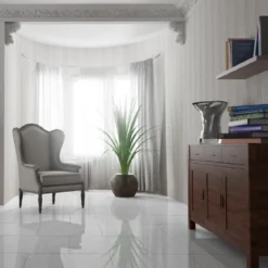 Liberty Floors White - Lustre Stone 8mm High Gloss Laminate Flooring (223770) -Cheap Plankora Store white lustre stone 8mm high gloss laminate flooring 223770 p90000 207813 image