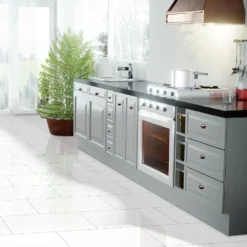 Liberty Floors White - Lustre Stone 8mm High Gloss Laminate Flooring (223770) -Cheap Plankora Store white lustre stone 8mm high gloss laminate flooring 223770 p90000 207815 image